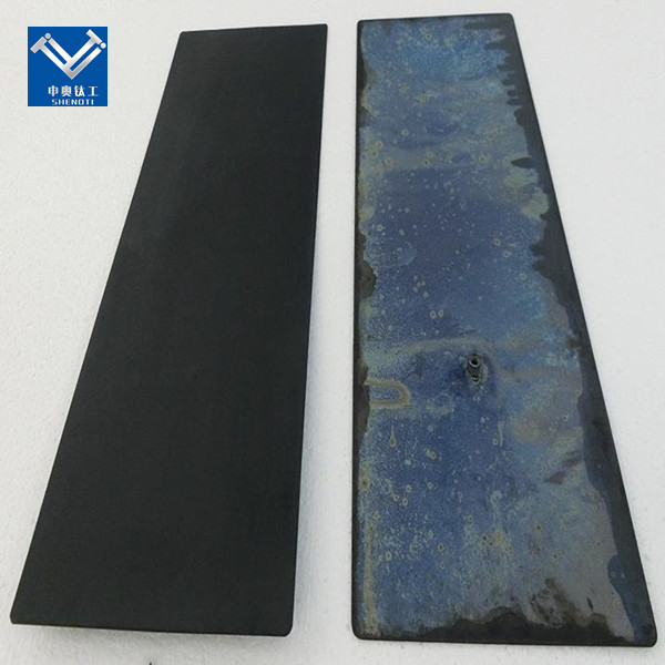 Titanium anode for aluminum foil conversion